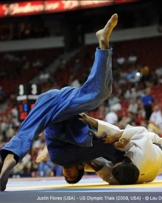 Justin Flores at the judo Olympic trials