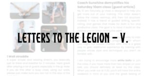 LETTERS TO THE LEGION V