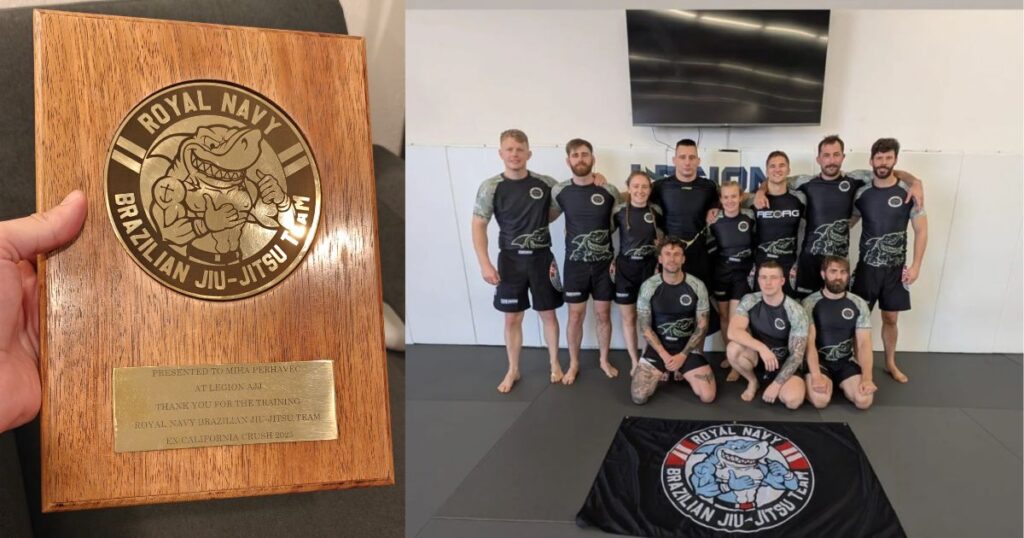 Legion gets a visit from UK Royal Navy's BJJ Team 1 Royalnavyxlegion