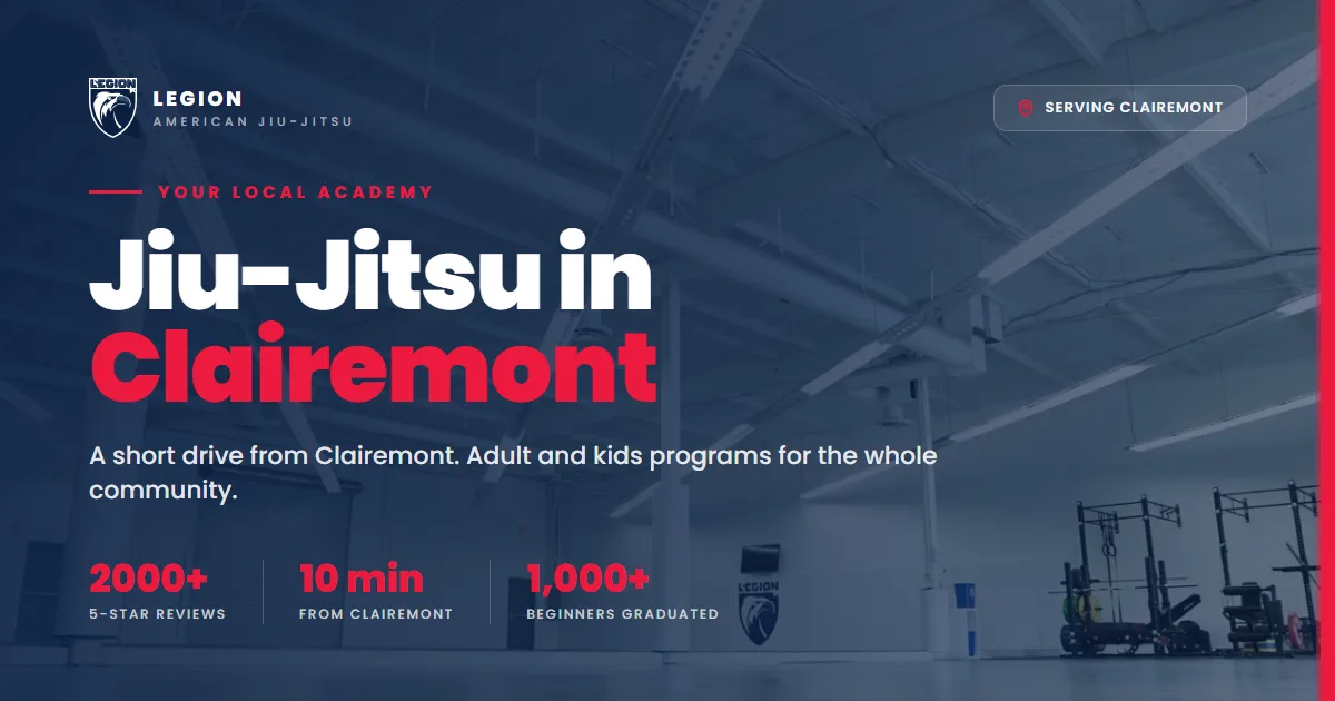 Legion American Jiu-Jitsu training floor a short drive from Clairemont, San Diego