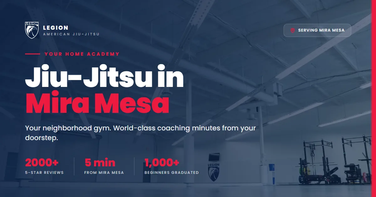 Legion American Jiu-Jitsu training floor near Mira Mesa, San Diego